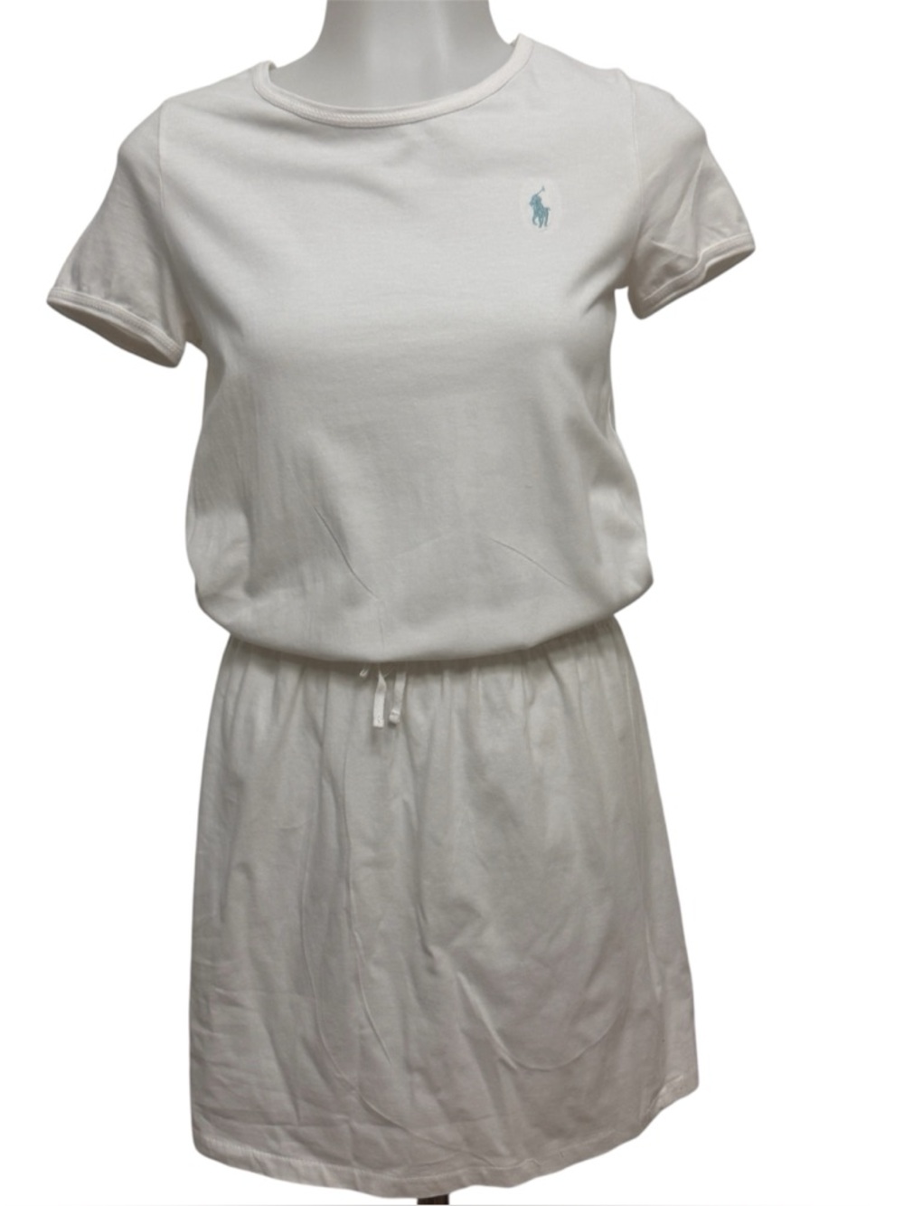 Polo Ralph Lauren Girls L (12-14) White Elastic Waist Dress